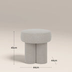 Ayla Pouffe | Speckled Stone Sustainable Boucle