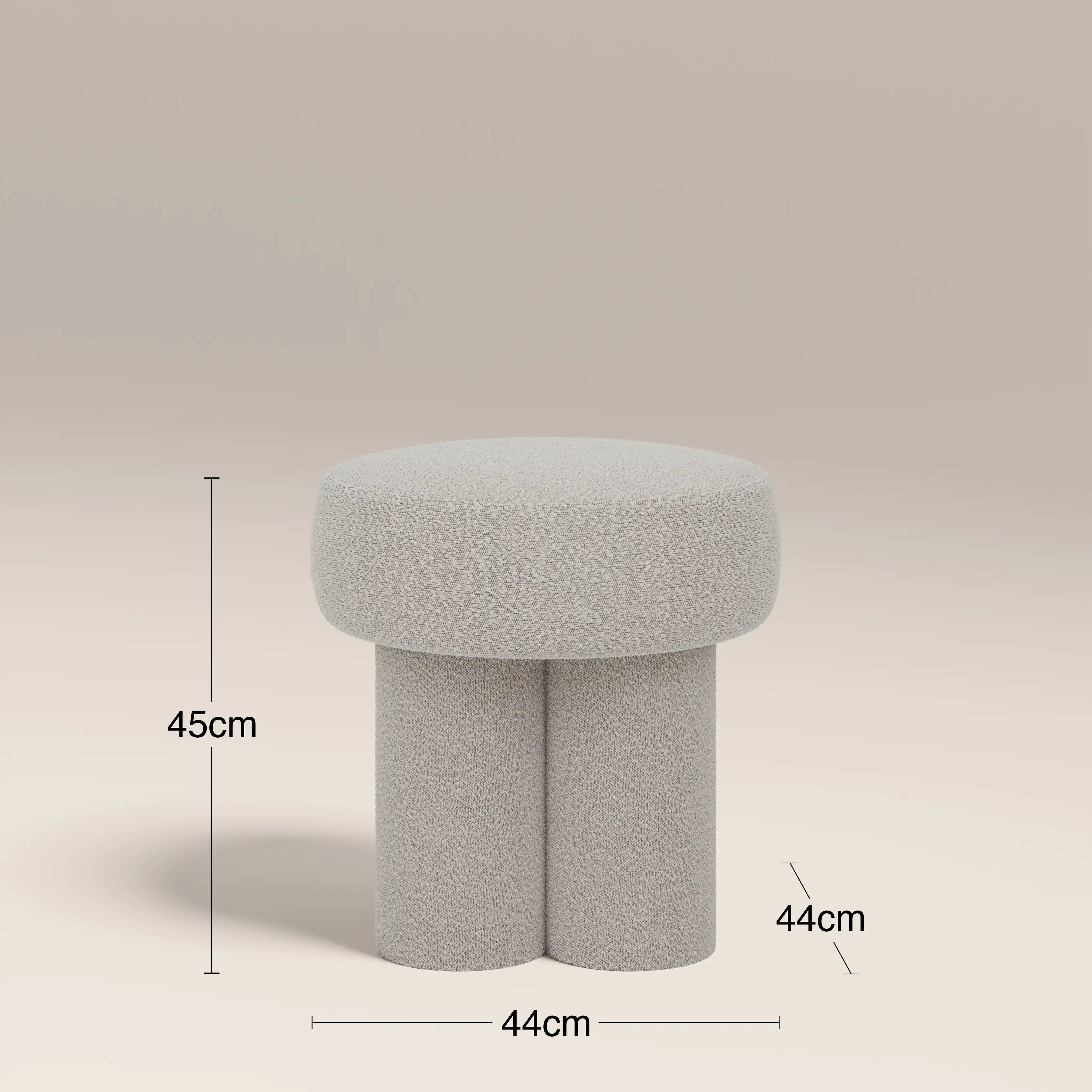 Ayla Pouffe | Speckled Stone Sustainable Boucle