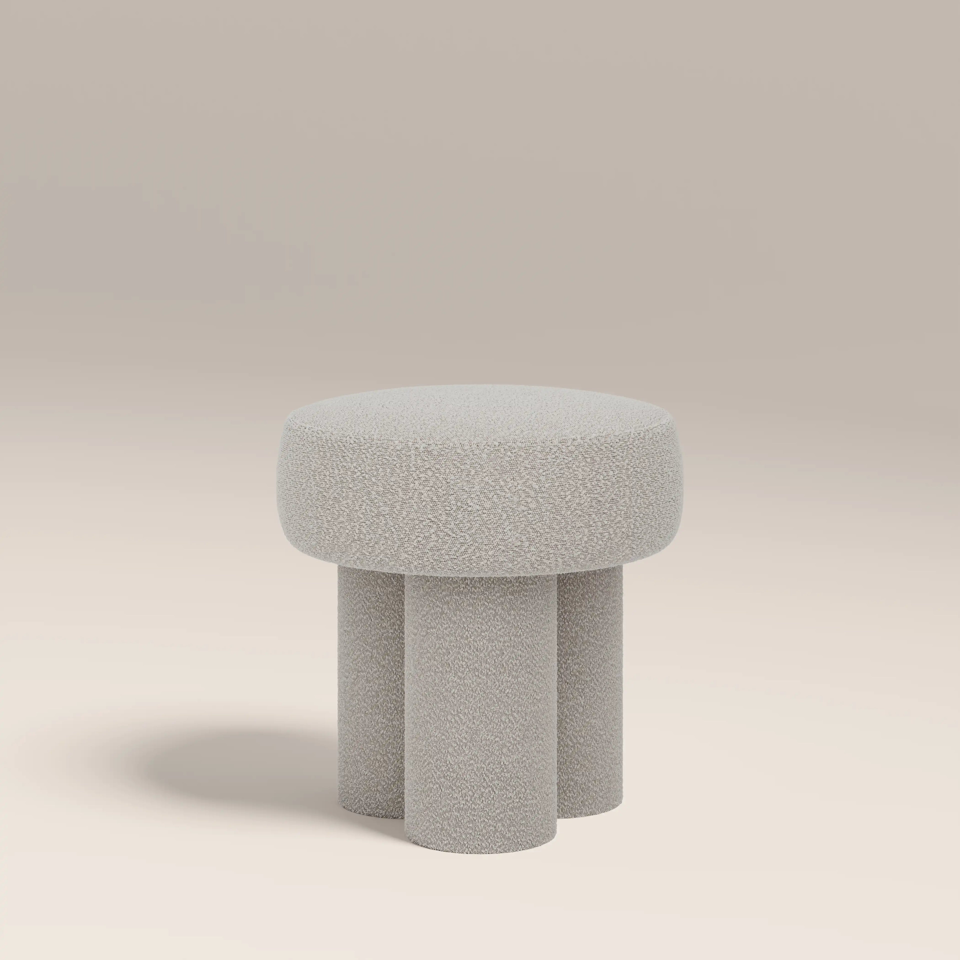 Ayla Pouffe | Speckled Stone Sustainable Boucle