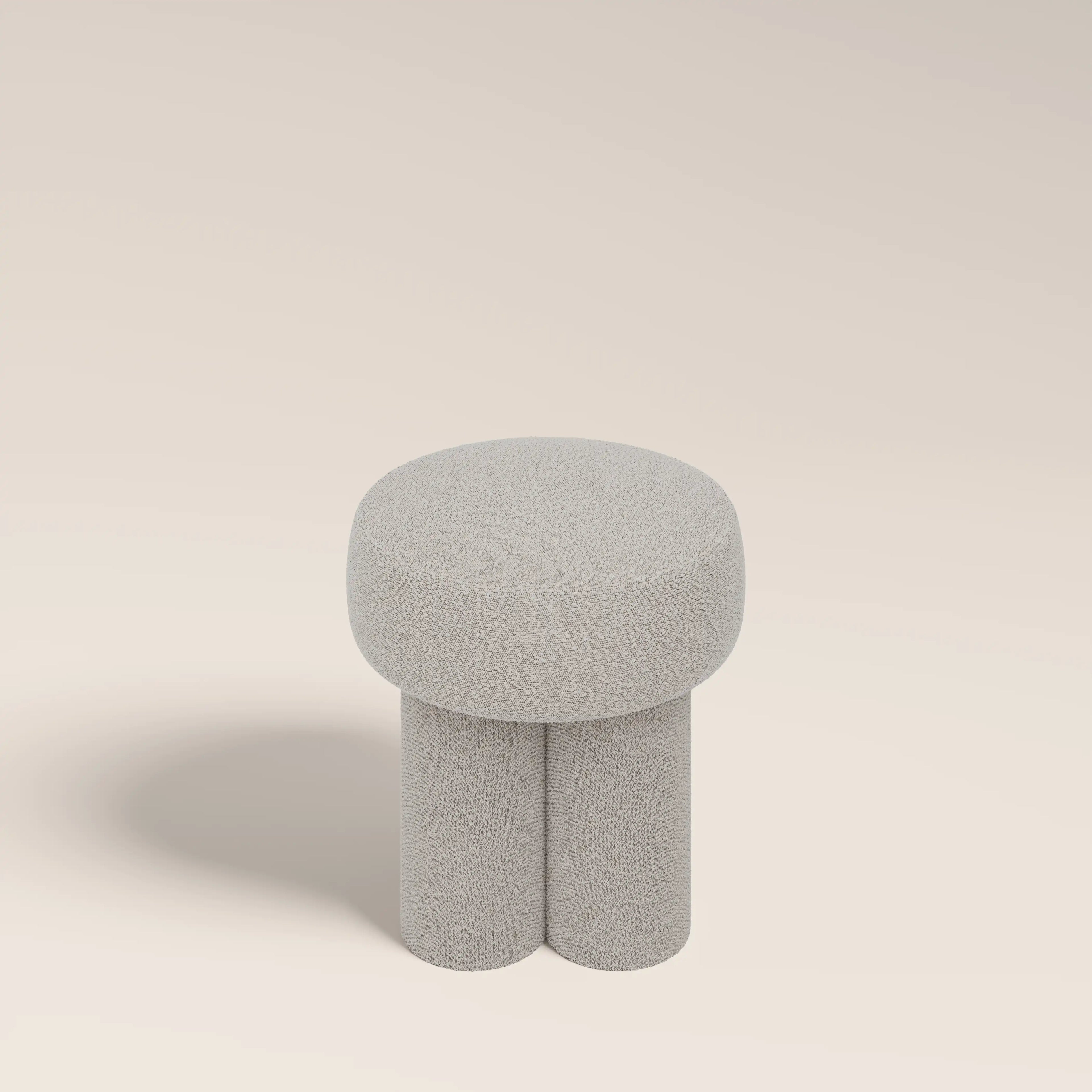 Ayla Pouffe | Speckled Stone Sustainable Boucle