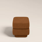 Ava Pouffe | Caramel Brown Sustainable Mohair Velvet