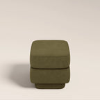 Ava Pouffe | Moss Green Sustainable Mohair Velvet