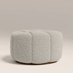 Ivy Footstool | Speckled Stone Sustainable Boucle