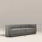 Harley 3 Seater Sofa | Pebble Grey Fabric