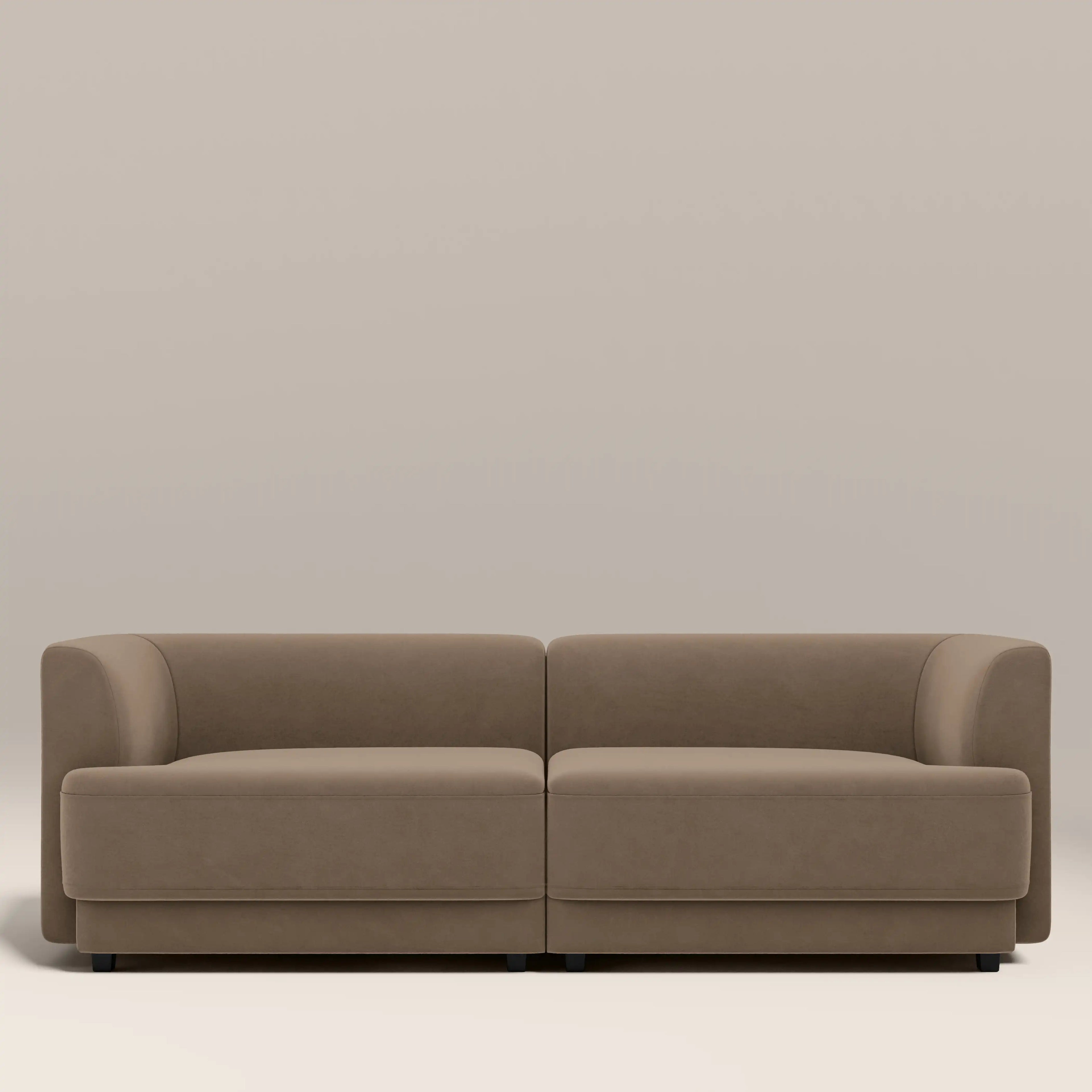 Harley 3 Seater Sofa | Truffle Brown Sustainable Mohair Velvet