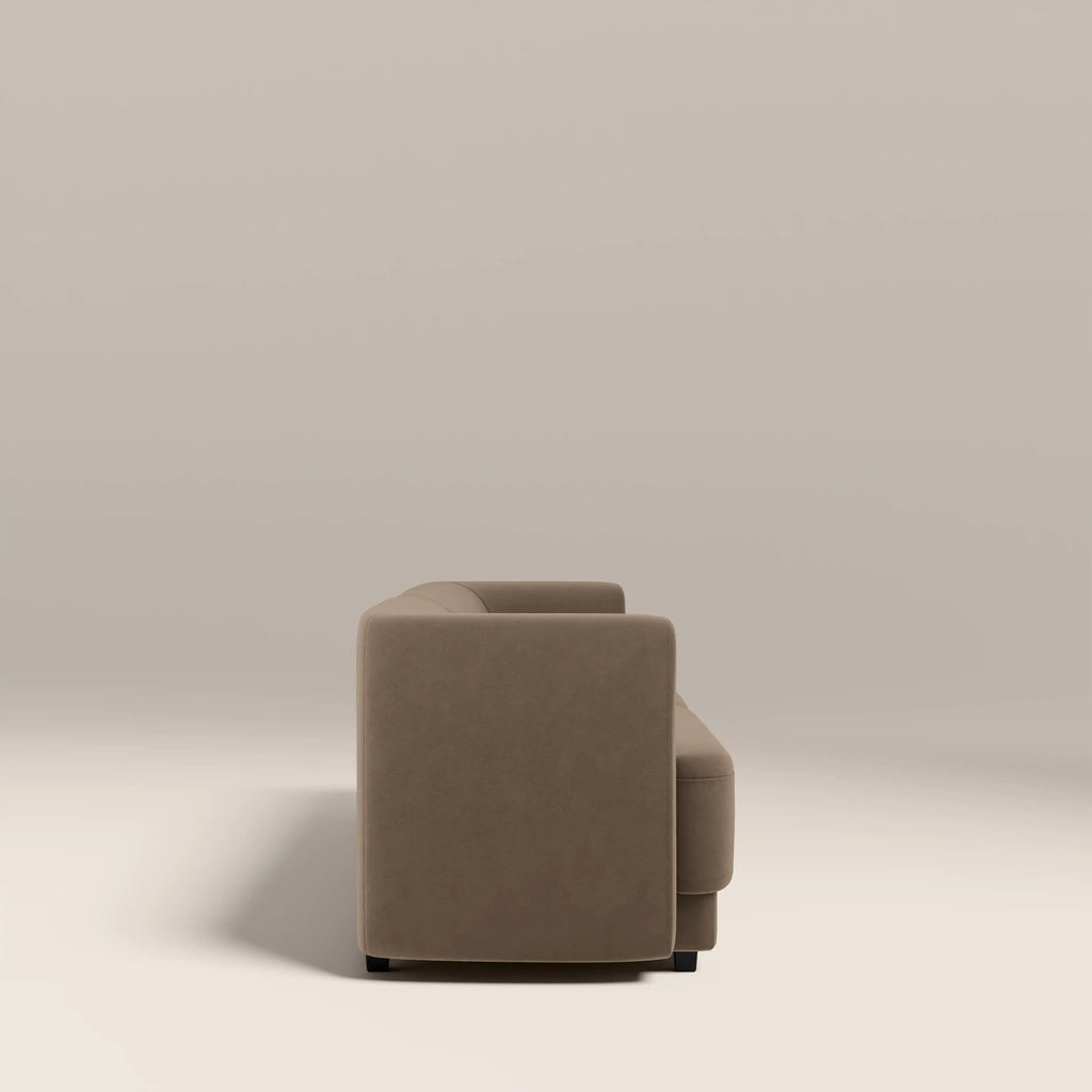 Harley 3 Seater Sofa | Truffle Brown Sustainable Mohair Velvet