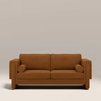 Ava 3 Seater Sofa | Caramel Brown Sustainable Mohair Velvet