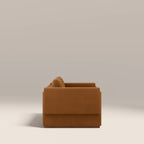 Ava 3 Seater Sofa | Caramel Brown Sustainable Mohair Velvet