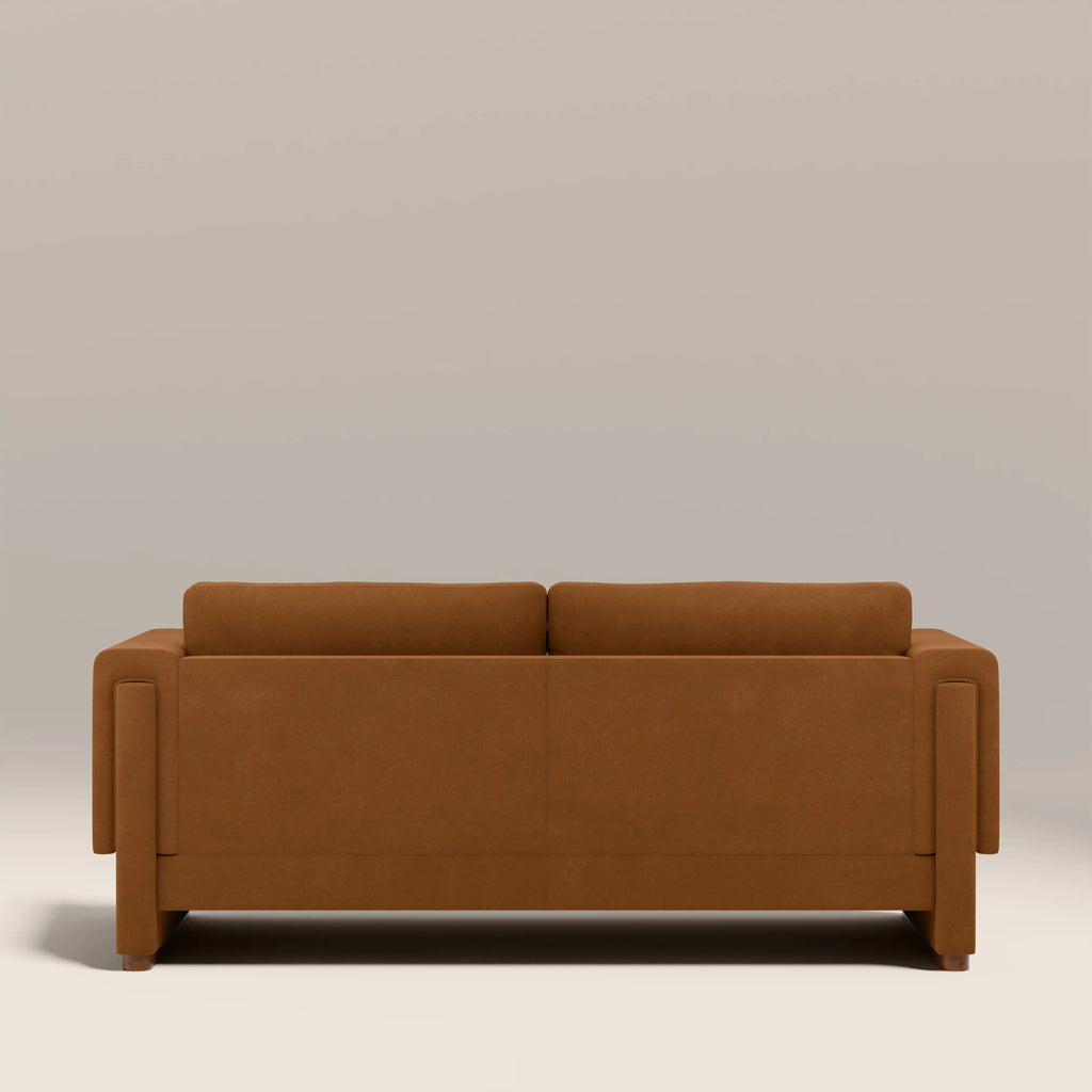Ava 3 Seater Sofa | Caramel Brown Sustainable Mohair Velvet