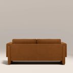 Ava 3 Seater Sofa | Caramel Brown Sustainable Mohair Velvet