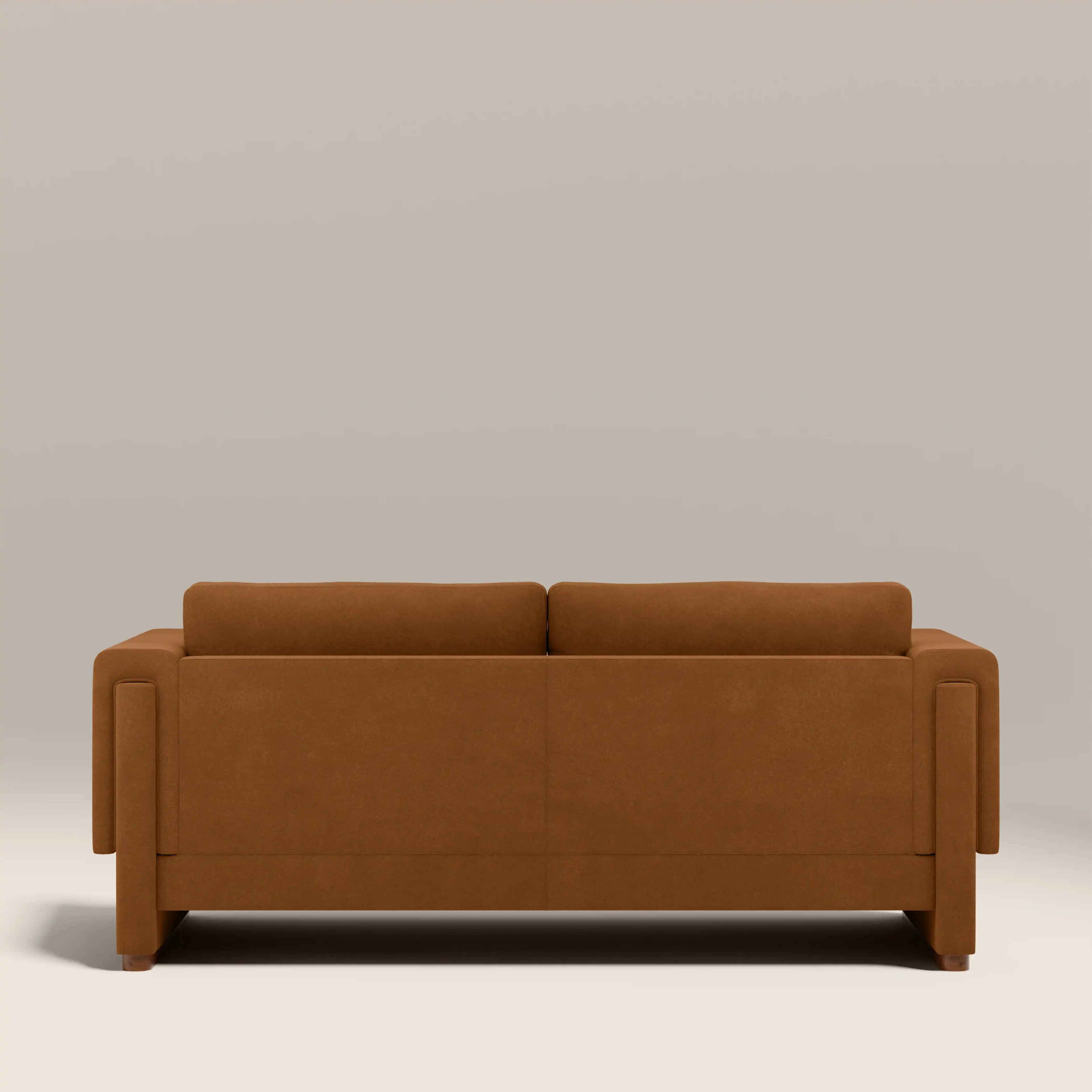 Ava 3 Seater Sofa | Caramel Brown Sustainable Mohair Velvet