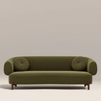 Hallfield 3 Seater Sofa | Moss Green Sustainable Mohair Velvet