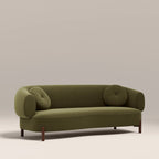 Hallfield 3 Seater Sofa | Moss Green Sustainable Mohair Velvet