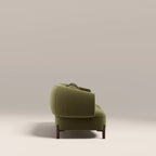 Hallfield 3 Seater Sofa | Moss Green Sustainable Mohair Velvet