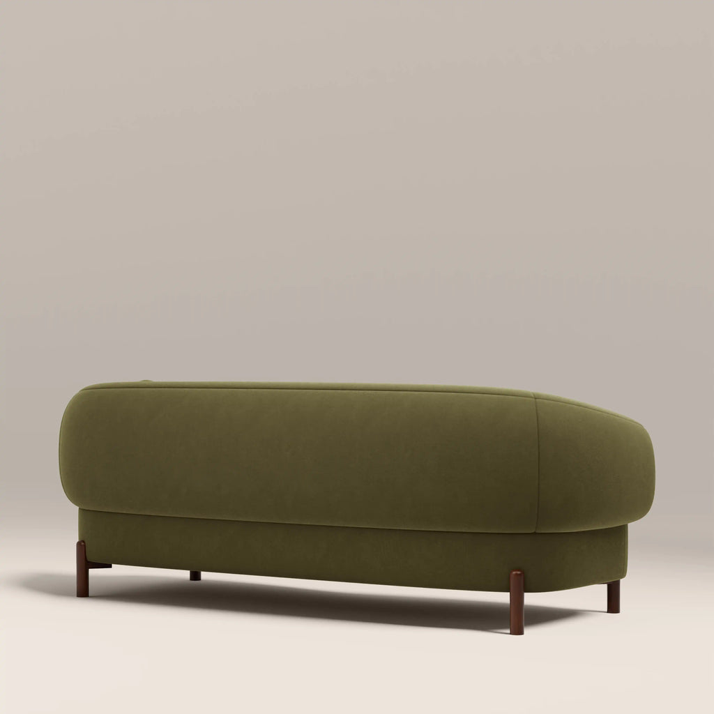 Hallfield 3 Seater Sofa | Moss Green Sustainable Mohair Velvet