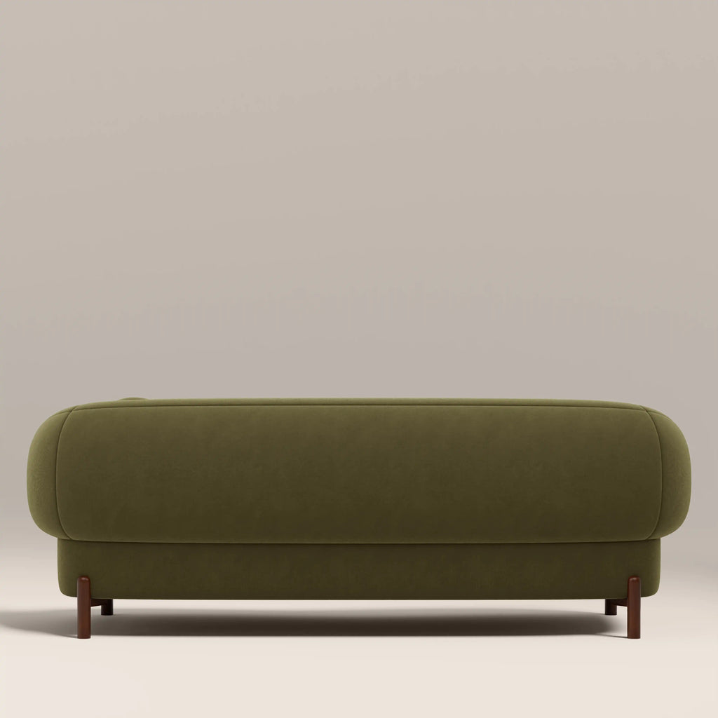 Hallfield 3 Seater Sofa | Moss Green Sustainable Mohair Velvet
