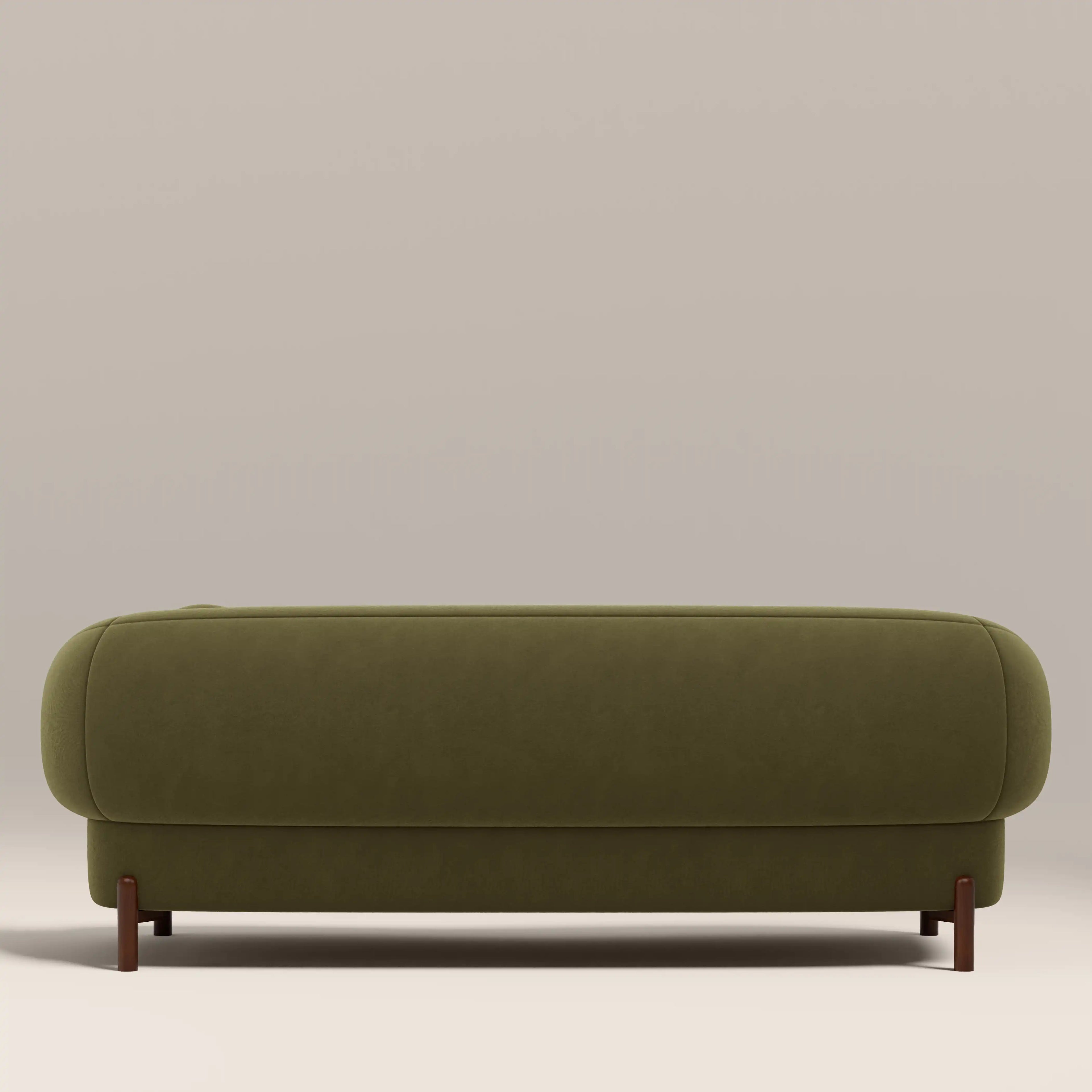 Hallfield 3 Seater Sofa | Moss Green Sustainable Mohair Velvet
