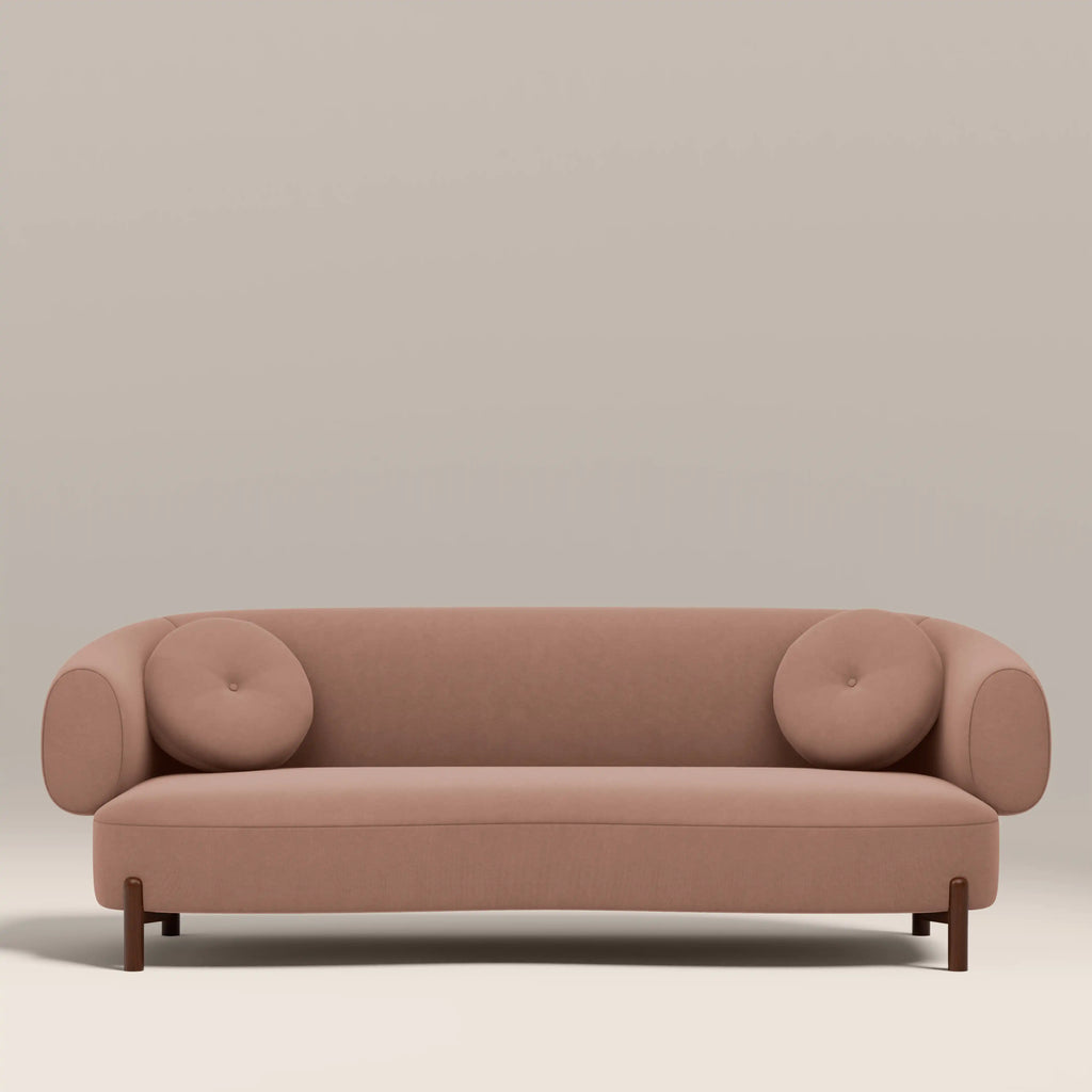 Hallfield 3 Seater Sofa | Blush Pink Sustainable Velvet