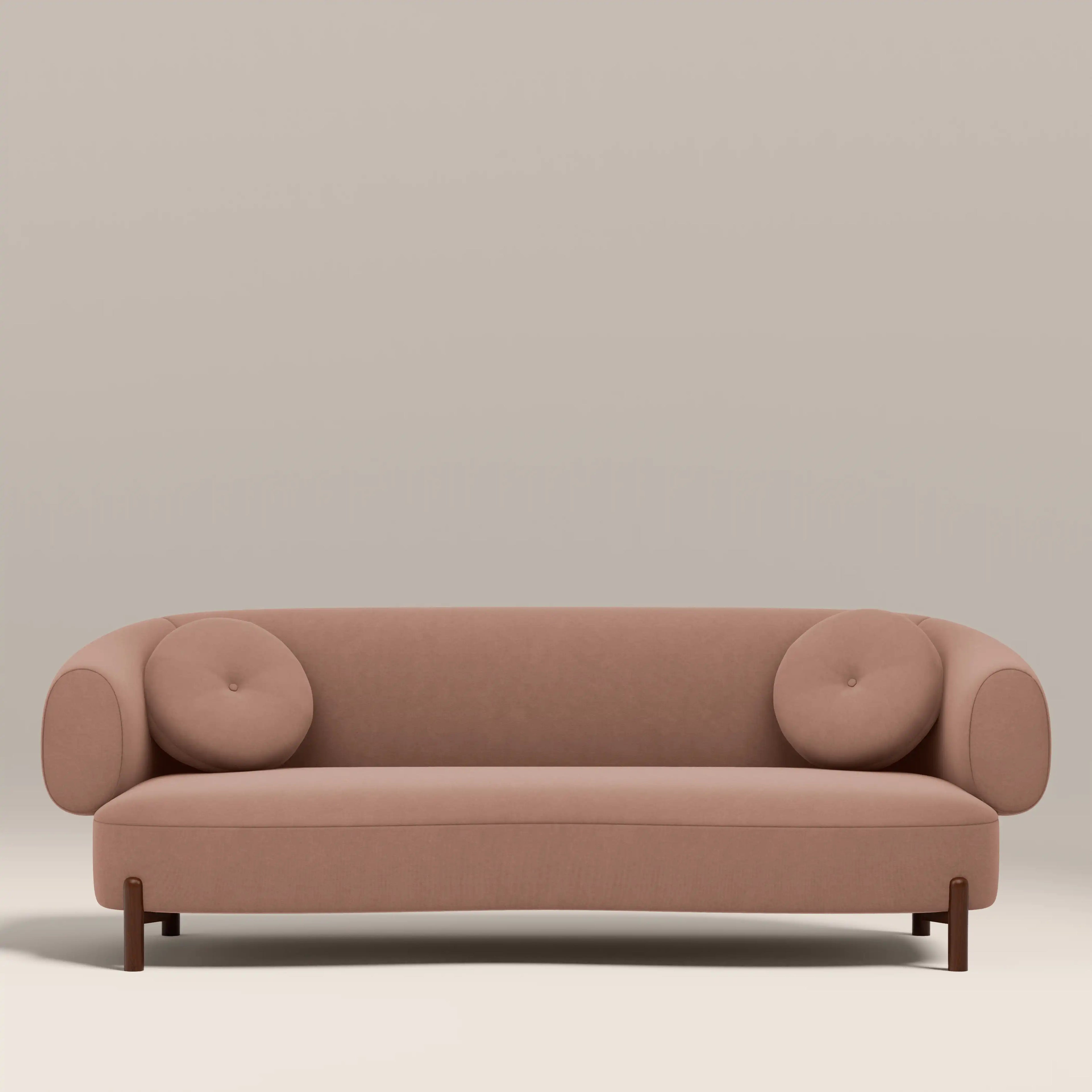 Hallfield 3 Seater Sofa | Blush Pink Sustainable Velvet