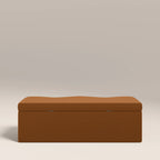 Ivan Storage Ottoman | Caramel Brown Sustainable Mohair Velvet