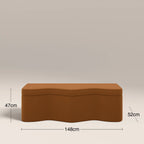 Ivan Storage Ottoman | Caramel Brown Sustainable Mohair Velvet