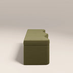 Ivan Storage Ottoman | Moss Green Sustainable Mohair Velvet