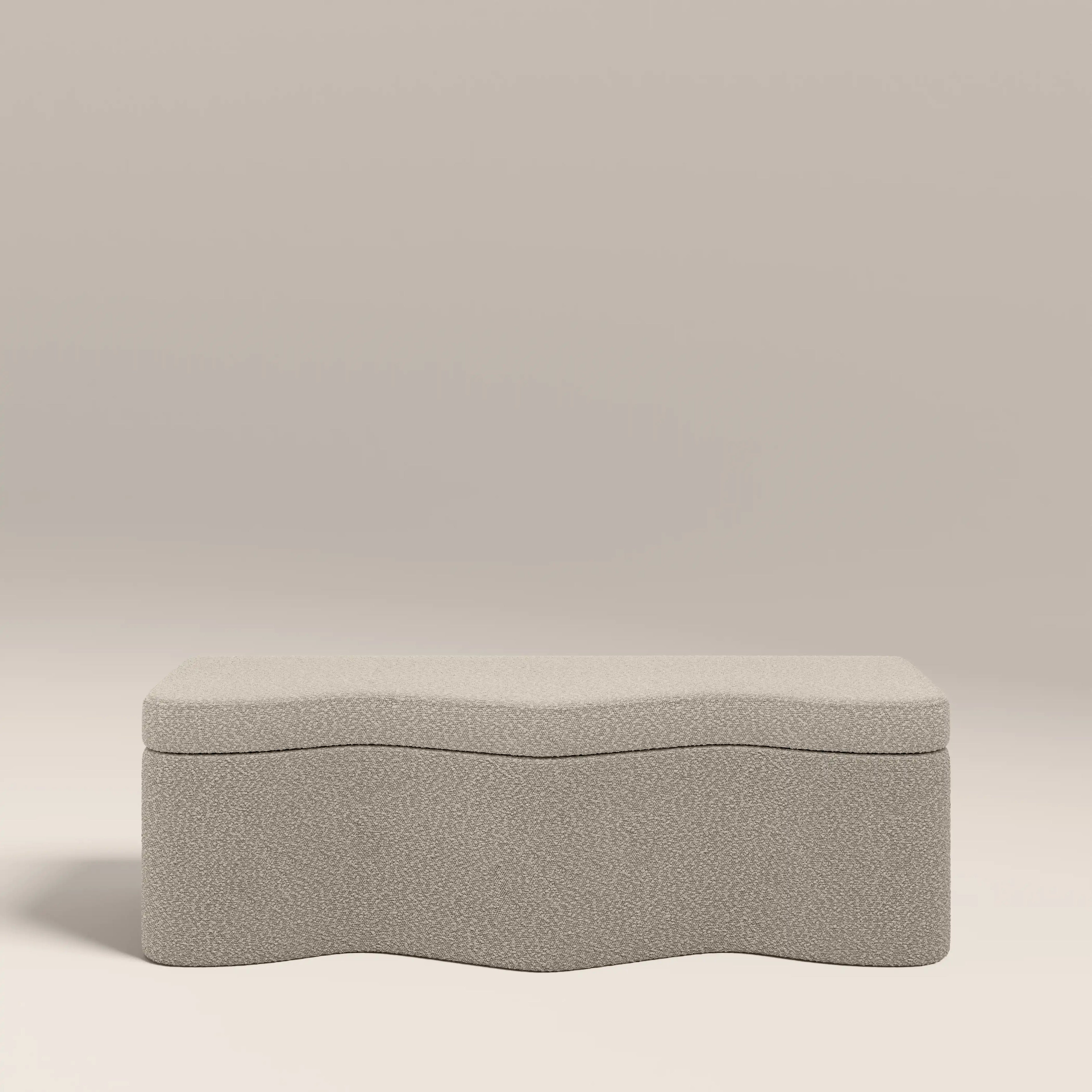 Ivan Storage Ottoman | Speckled Stone Sustainable Boucle