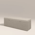 Ivan Storage Ottoman | Speckled Stone Sustainable Boucle