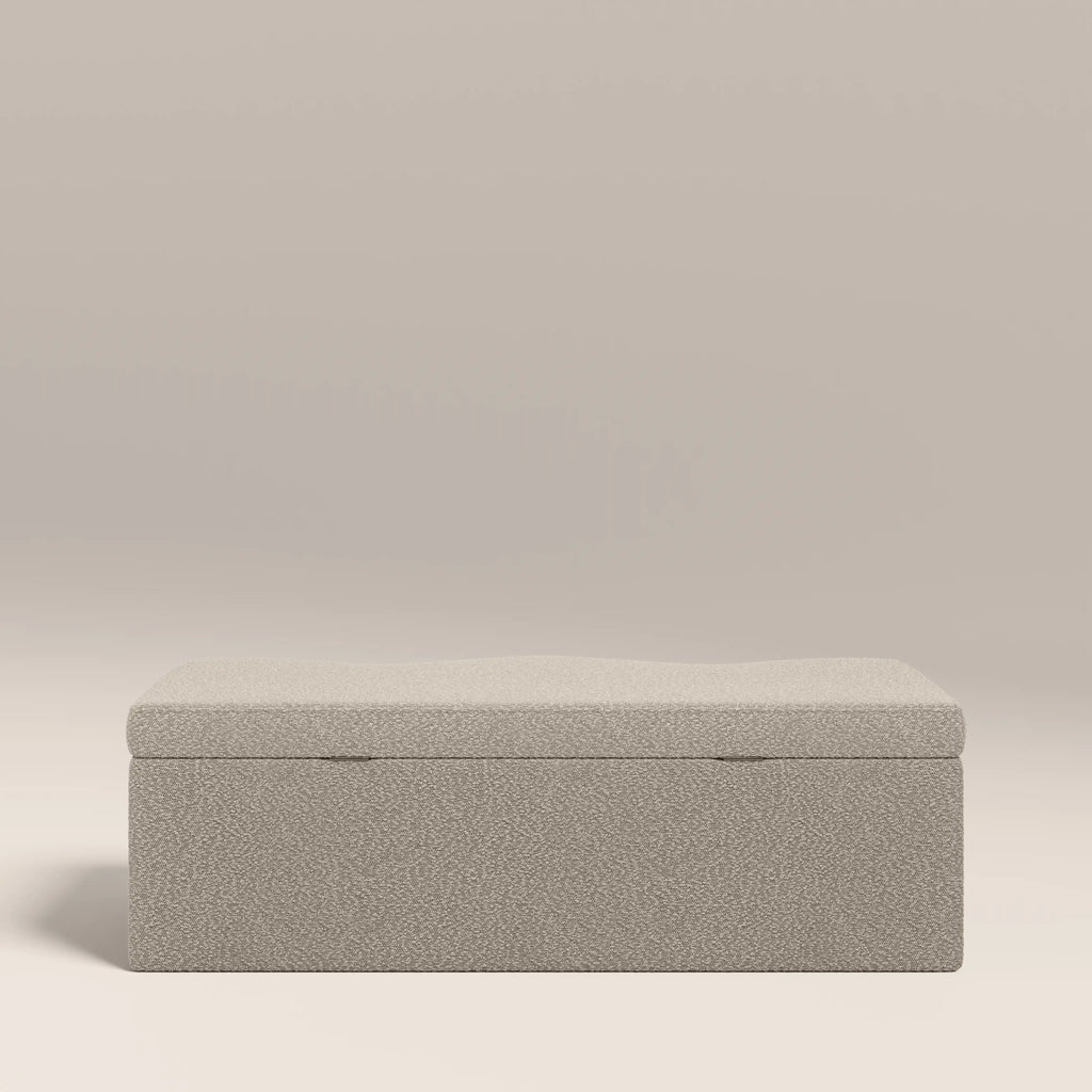 Ivan Storage Ottoman | Speckled Stone Sustainable Boucle