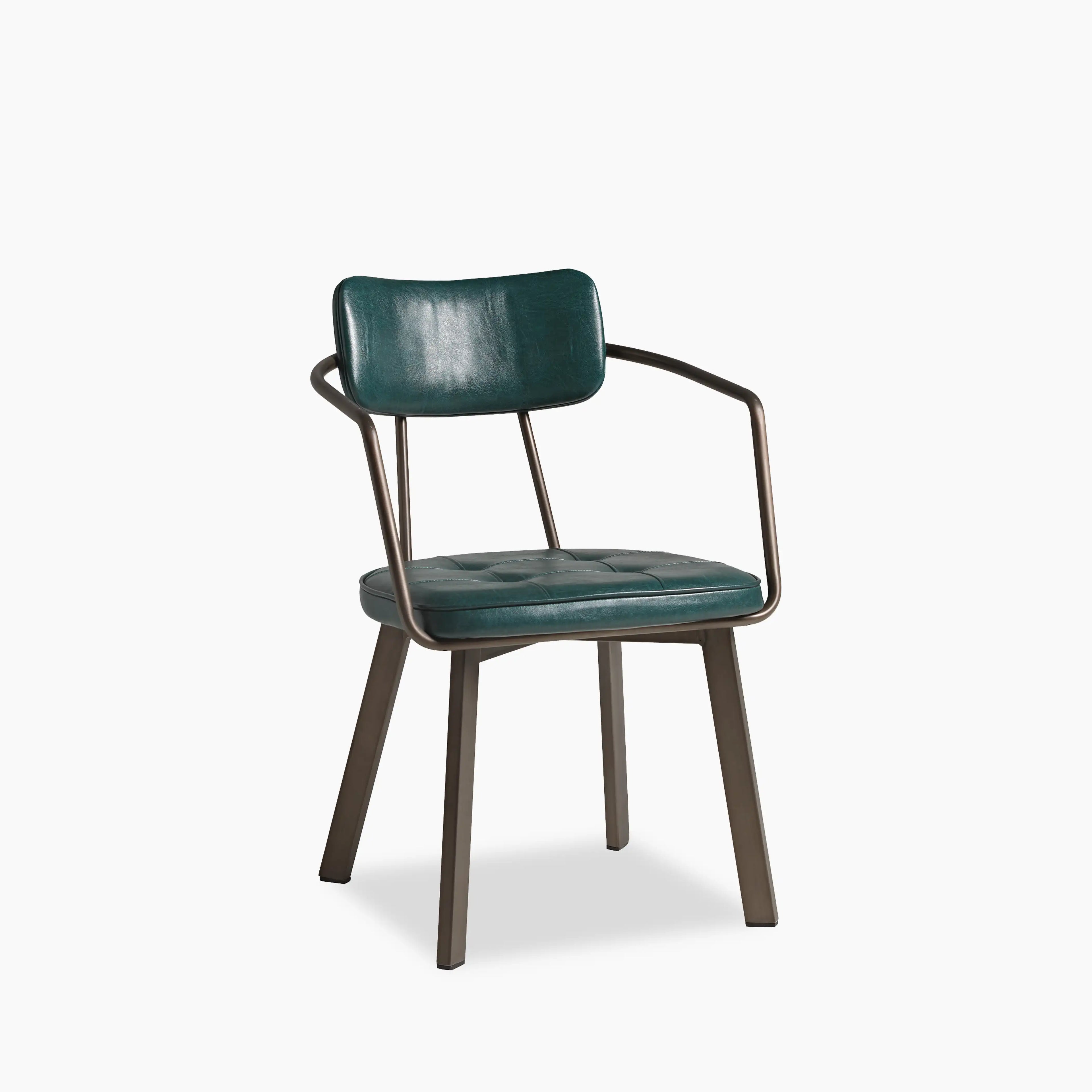 Algora Carver Dining Chair | Teal Faux Leather & Gunmetal