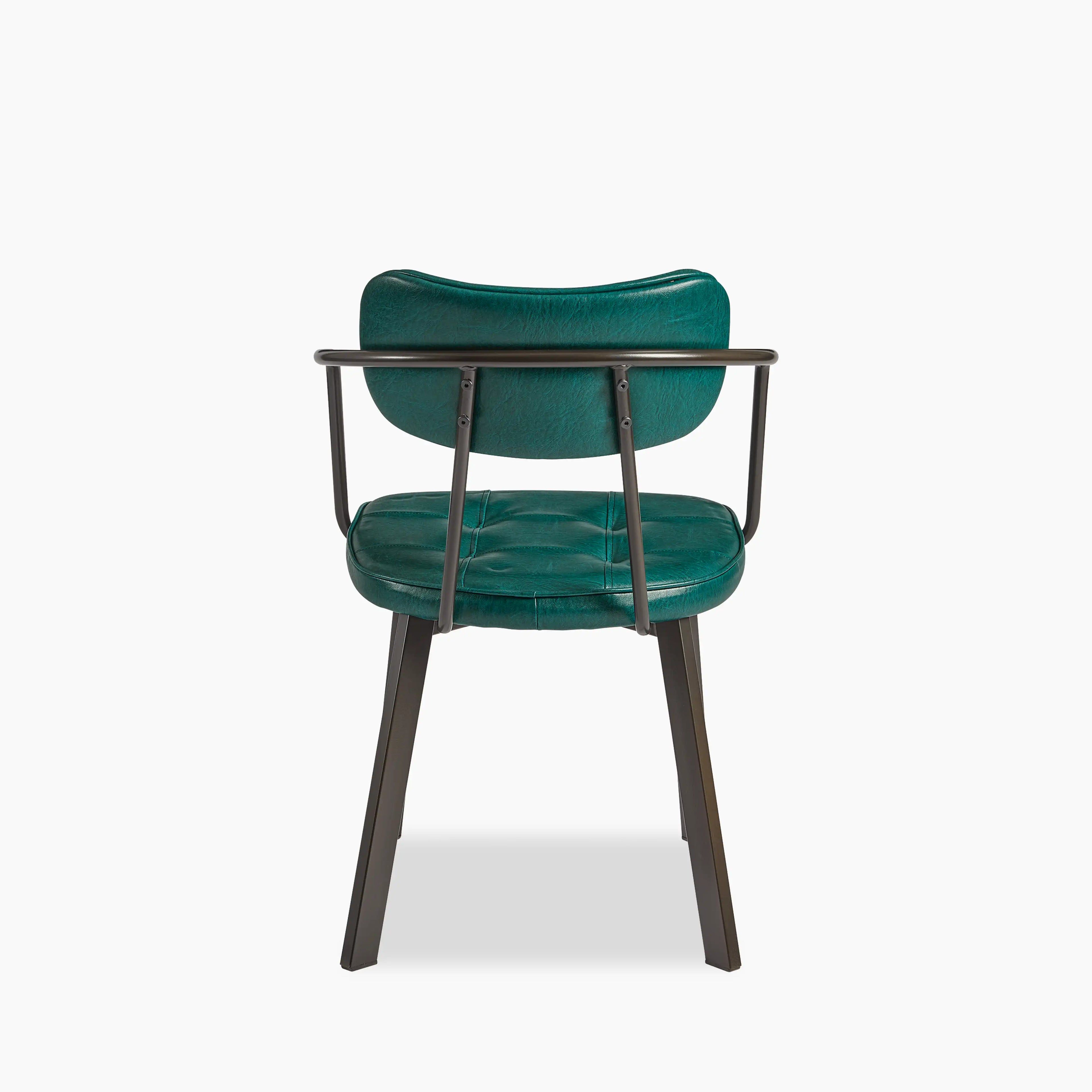 Algora Carver Dining Chair | Teal Faux Leather & Gunmetal