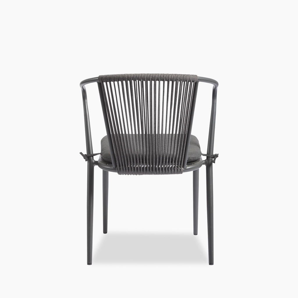 Lombard Carver Dining Chair | Charcoal Grey Fabric & Charcoal Grey