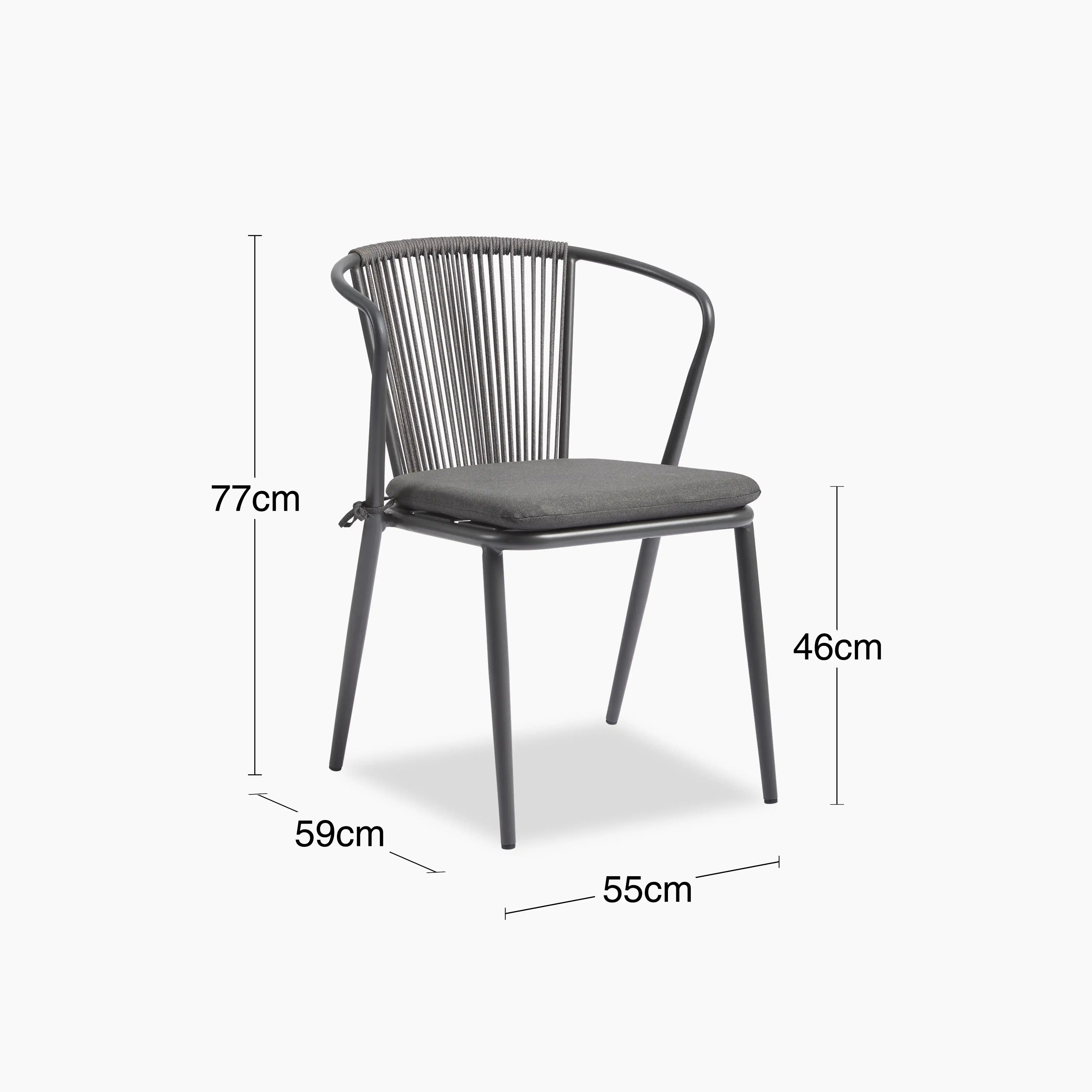 Lombard Carver Dining Chair | Charcoal Grey Fabric & Charcoal Grey