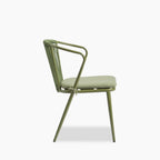 Lombard Carver Dining Chair | Olive Green Fabric & Olive Green