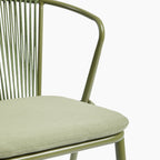 Lombard Carver Dining Chair | Olive Green Fabric & Olive Green