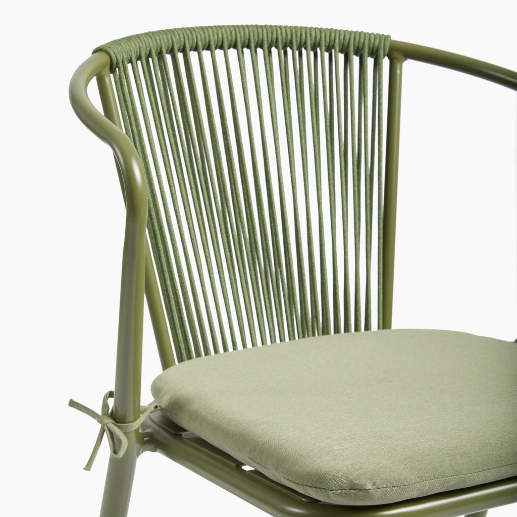 Lombard Carver Dining Chair | Olive Green Fabric & Olive Green