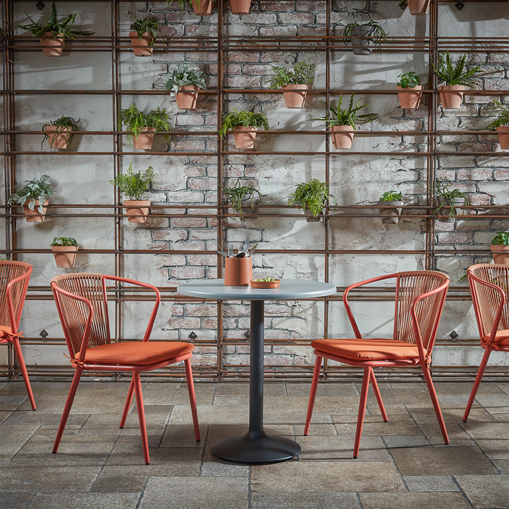 Lombard Carver Dining Chair | Burnt Orange Fabric & Burnt Orange