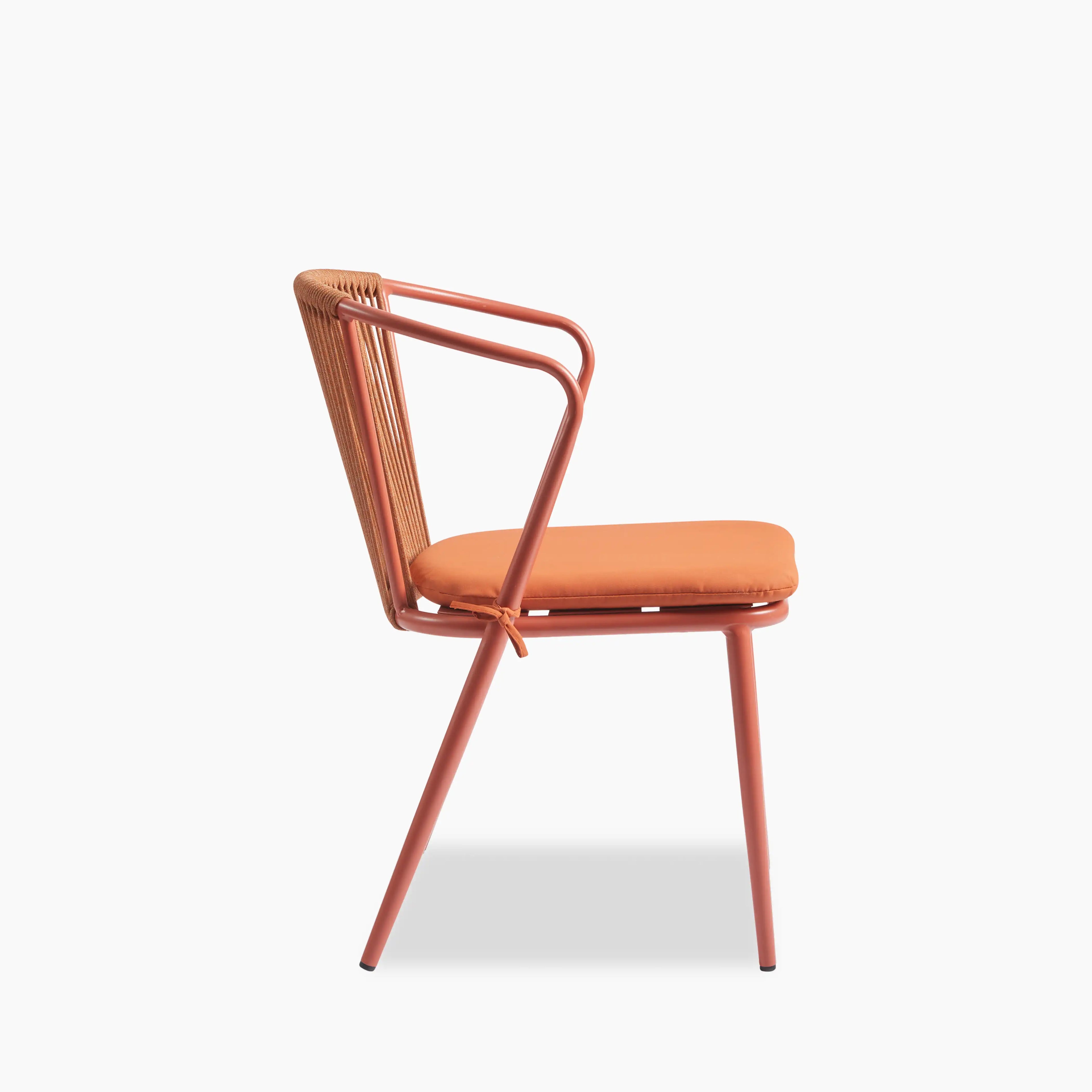 Lombard Carver Dining Chair | Burnt Orange Fabric & Burnt Orange