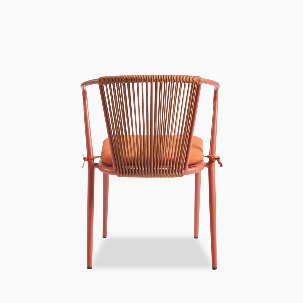 Lombard Carver Dining Chair | Burnt Orange Fabric & Burnt Orange