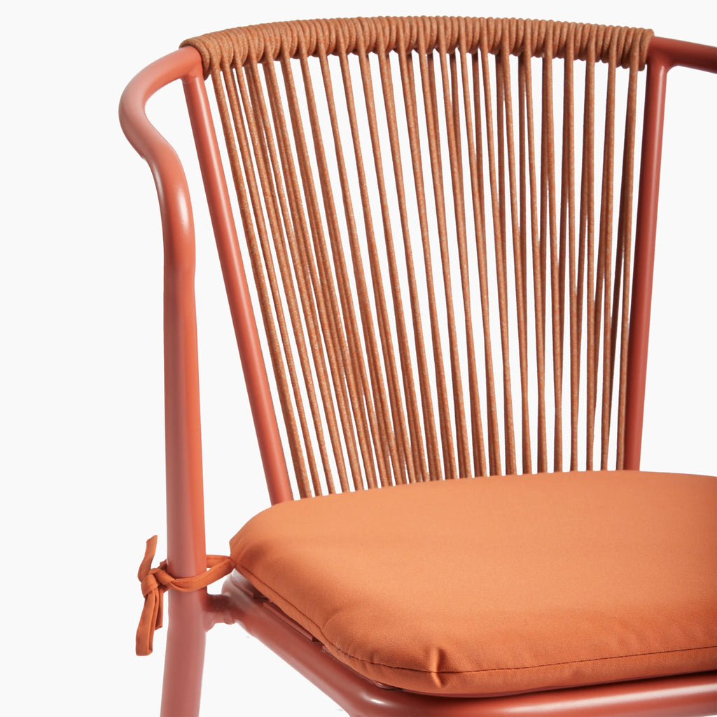 Lombard Carver Dining Chair | Burnt Orange Fabric & Burnt Orange