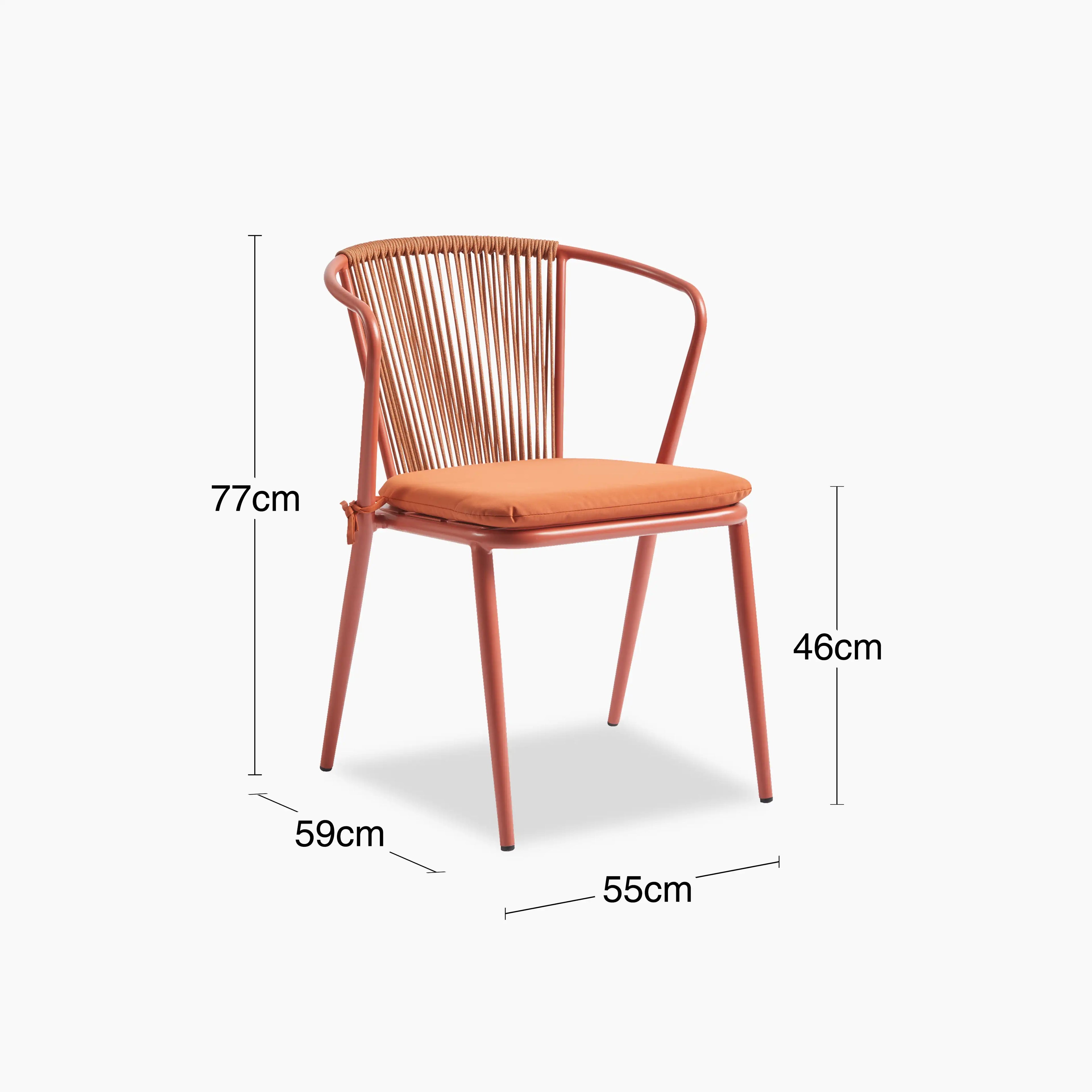 Lombard Carver Dining Chair | Burnt Orange Fabric & Burnt Orange