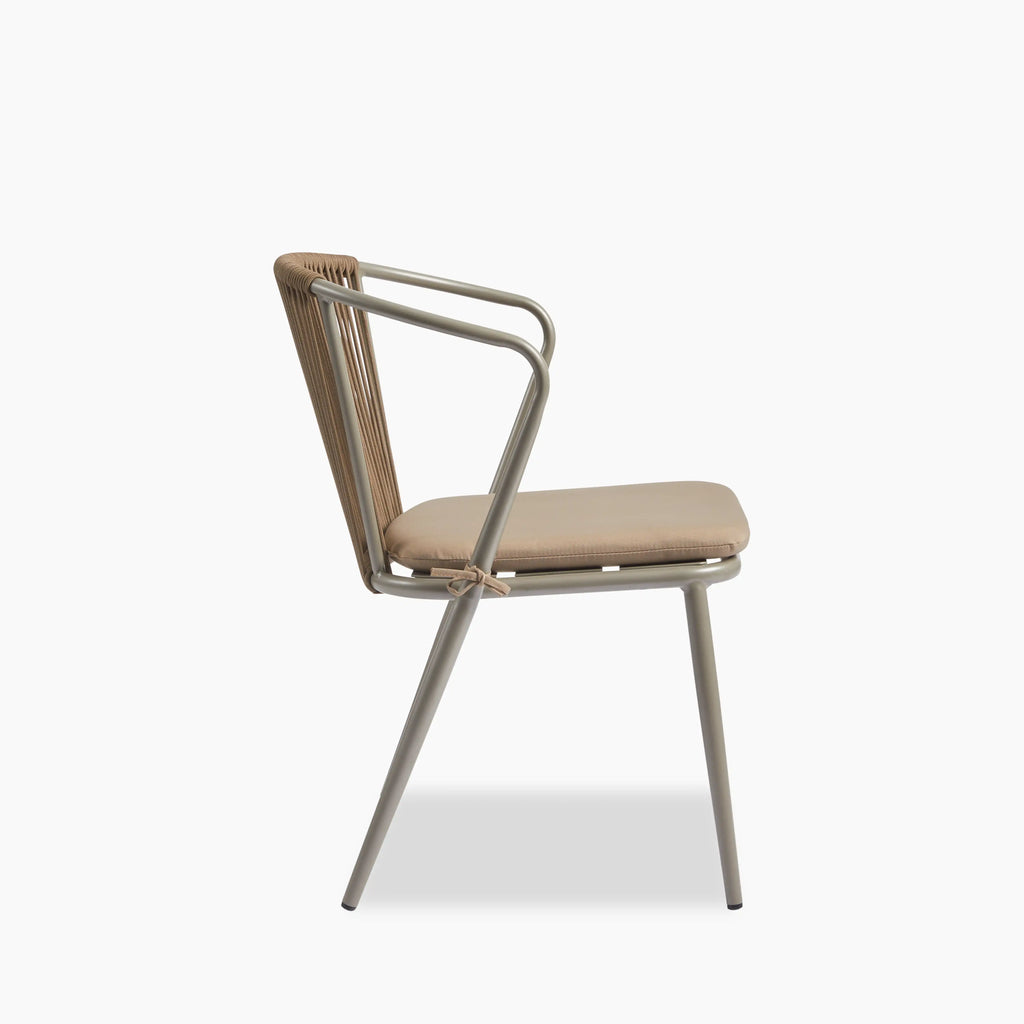 Lombard Carver Dining Chair | Taupe Fabric & Taupe