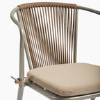 Lombard Carver Dining Chair | Taupe Fabric & Taupe