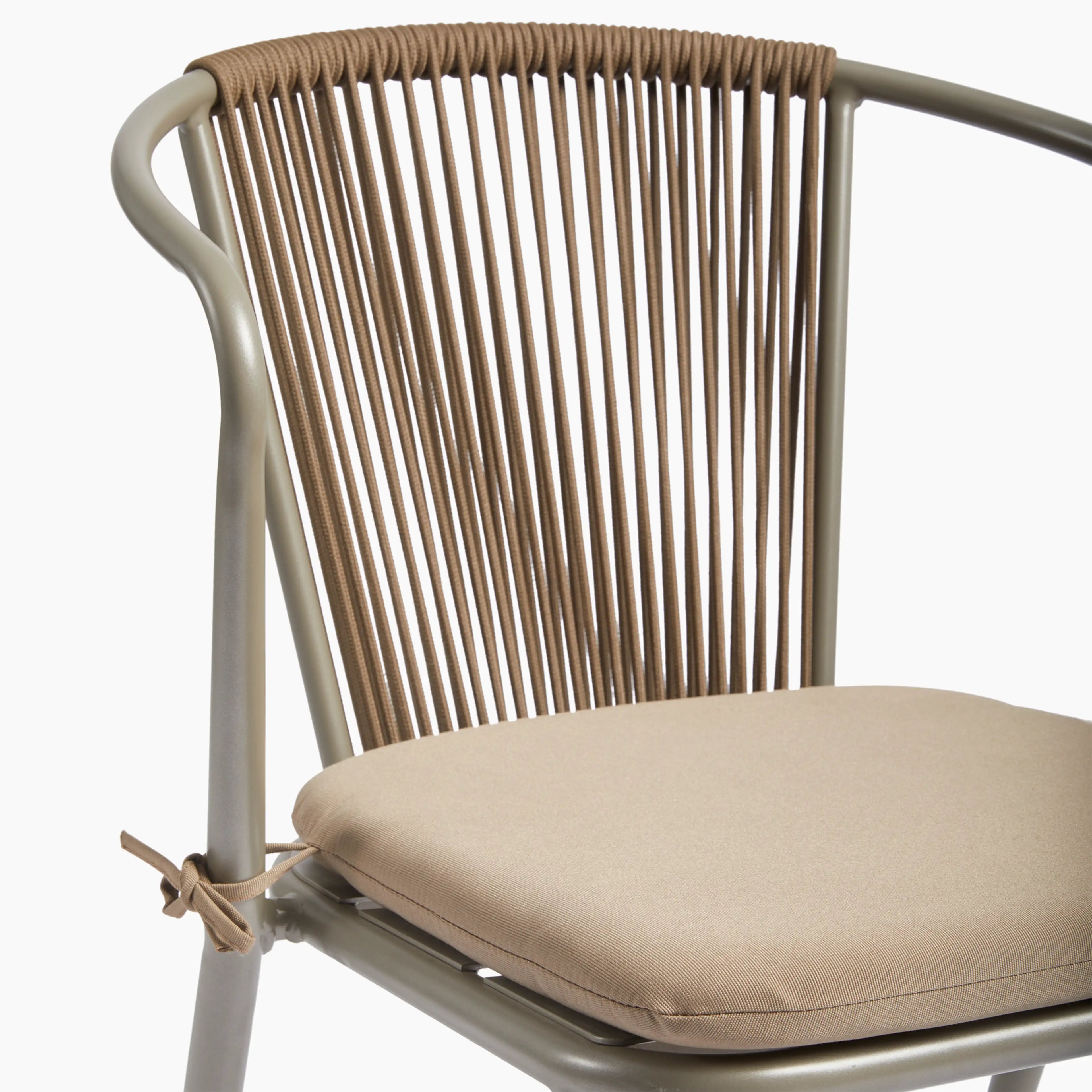 Lombard Carver Dining Chair | Taupe Fabric & Taupe