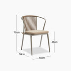 Lombard Carver Dining Chair | Taupe Fabric & Taupe