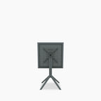 Aiden 4 Seat Square Folding Cafe Table | Dark Grey & Grey