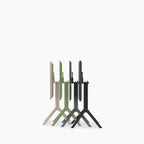 Aiden 4 Seat Square Folding Cafe Table | Dark Grey & Grey