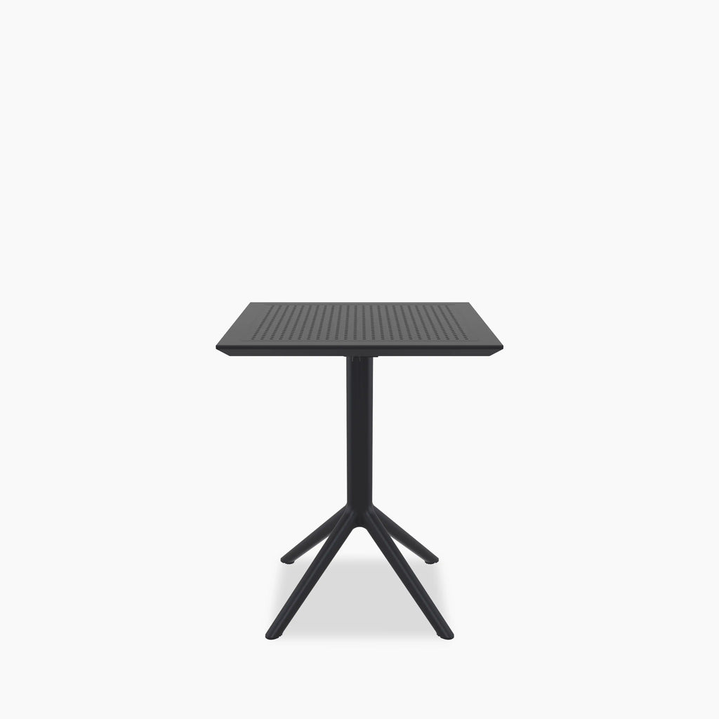 Aiden 4 Seat Square Folding Cafe Table | Black