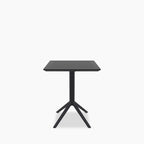Aiden 4 Seat Square Folding Cafe Table | Black