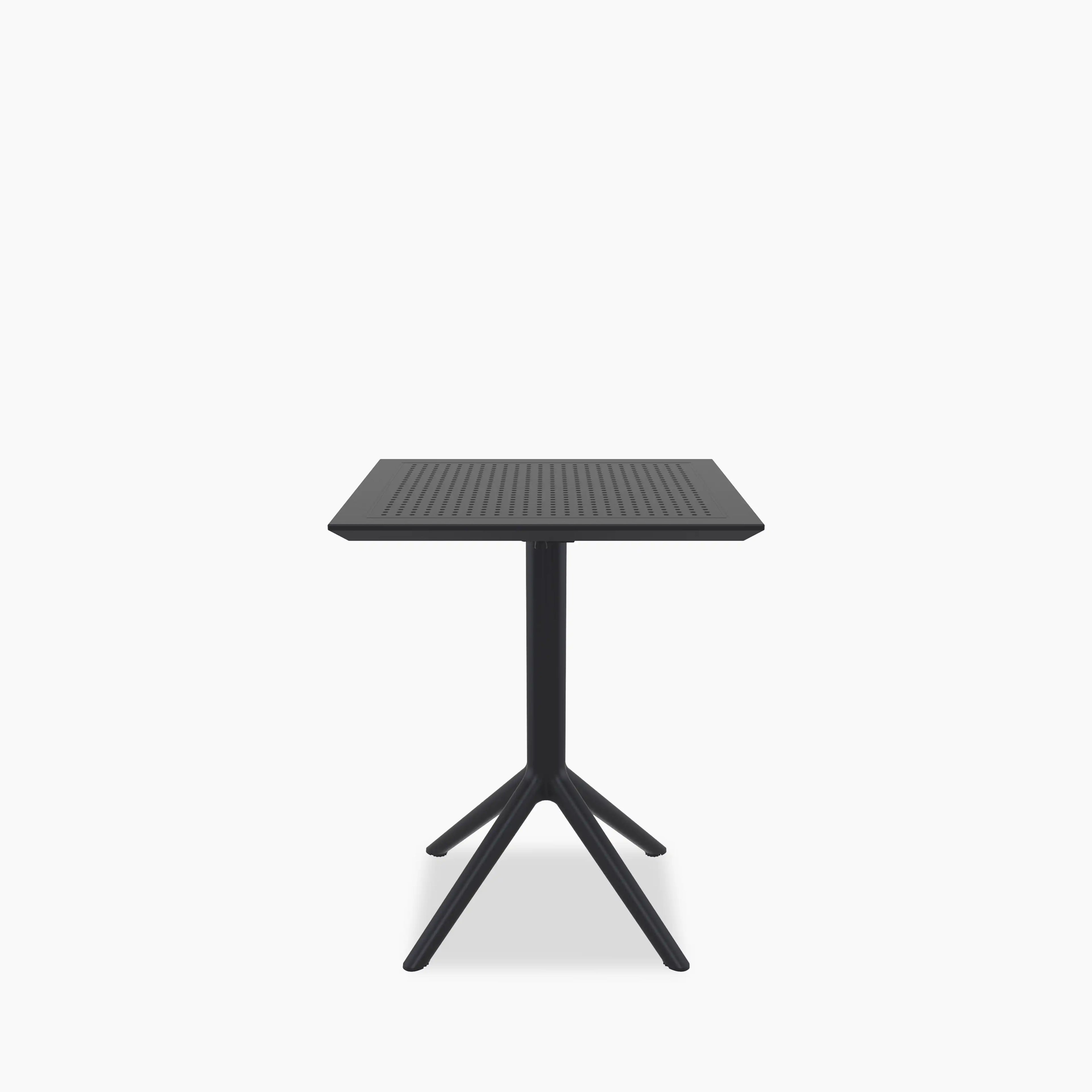 Aiden 4 Seat Square Folding Cafe Table | Black